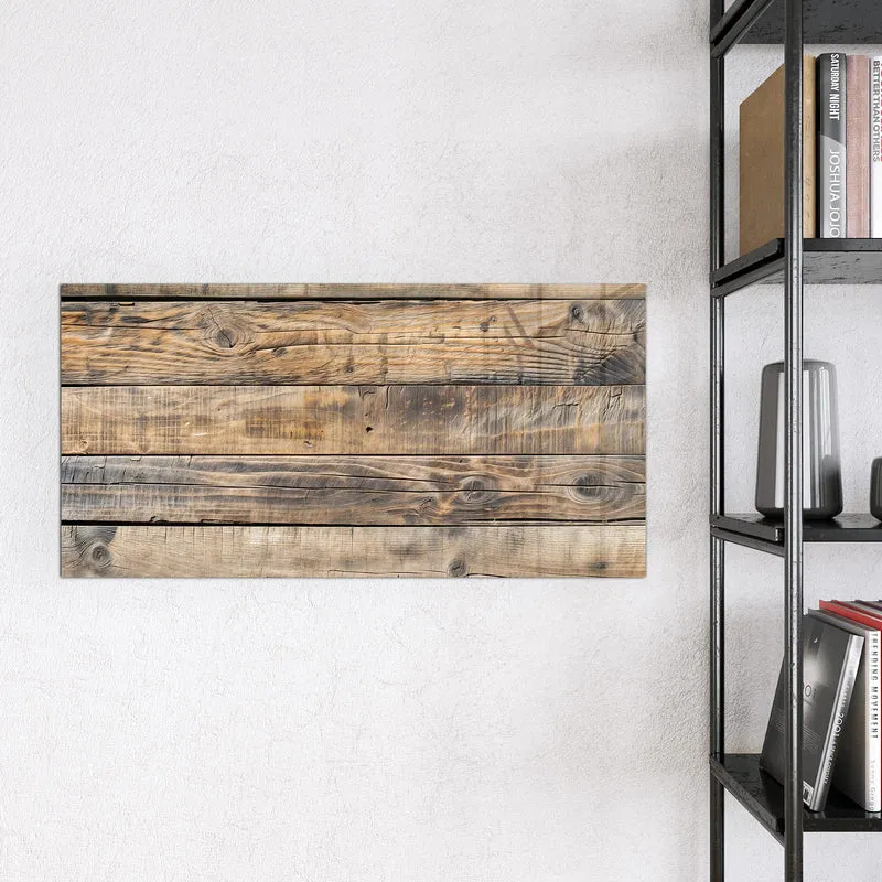 Glas Magnettafel - Helle Holzbohlen