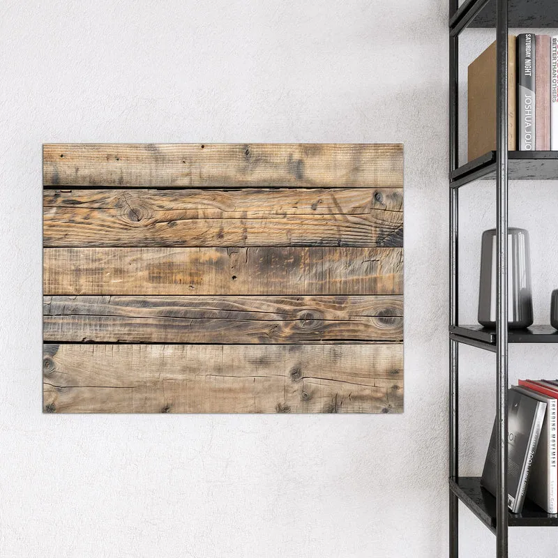 Glas Magnettafel - Helle Holzbohlen