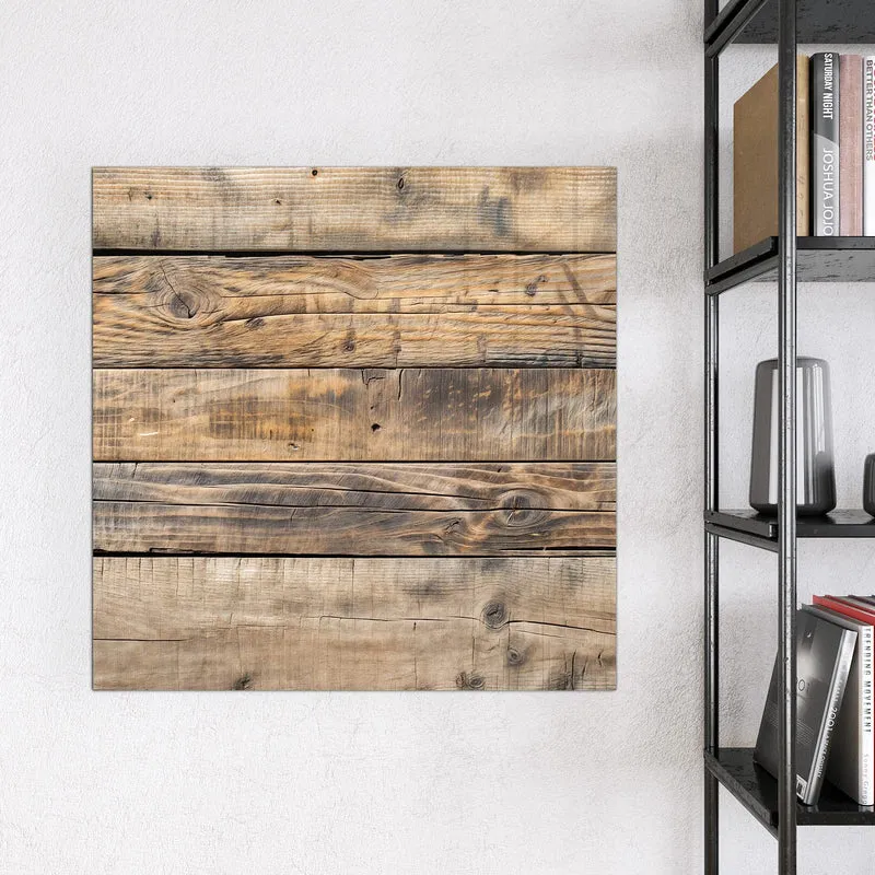 Glas Magnettafel - Helle Holzbohlen