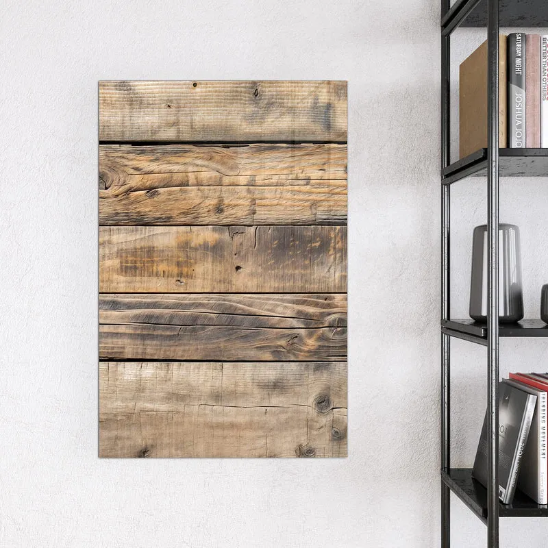 Glas Magnettafel - Helle Holzbohlen