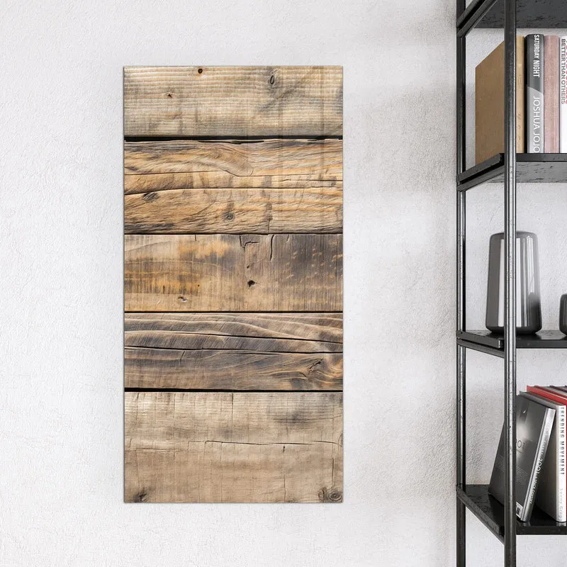 Glas Magnettafel - Helle Holzbohlen