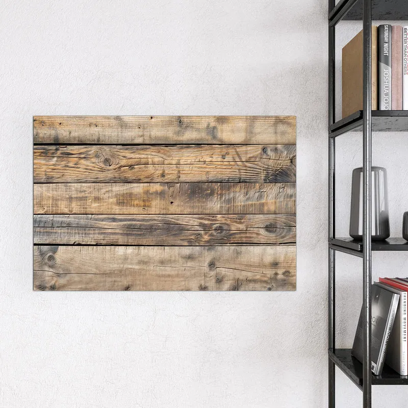 Glas Magnettafel - Helle Holzbohlen