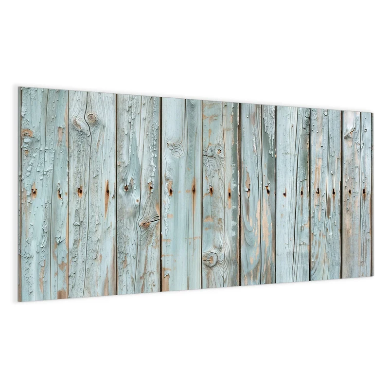 Glas Magnettafel - Hellblaue Holzplanken