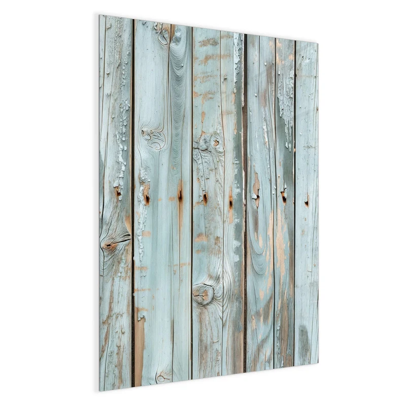Glas Magnettafel - Hellblaue Holzplanken