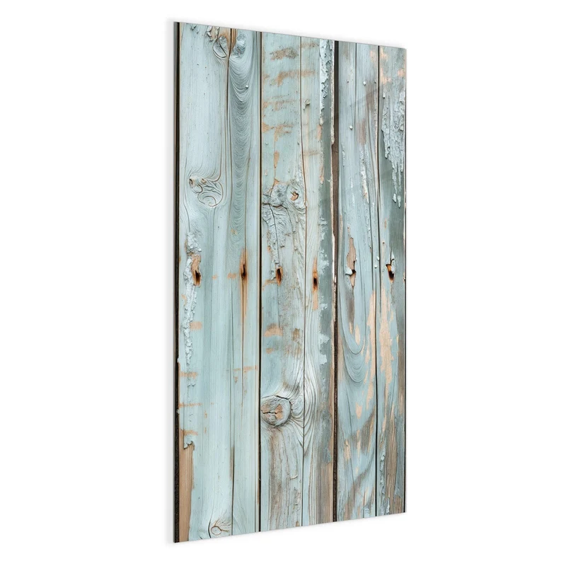 Glas Magnettafel - Hellblaue Holzplanken