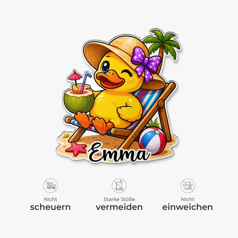 Enten Süß - Personalisiertes Geschenk | Acryl Magnet Familienurlaub