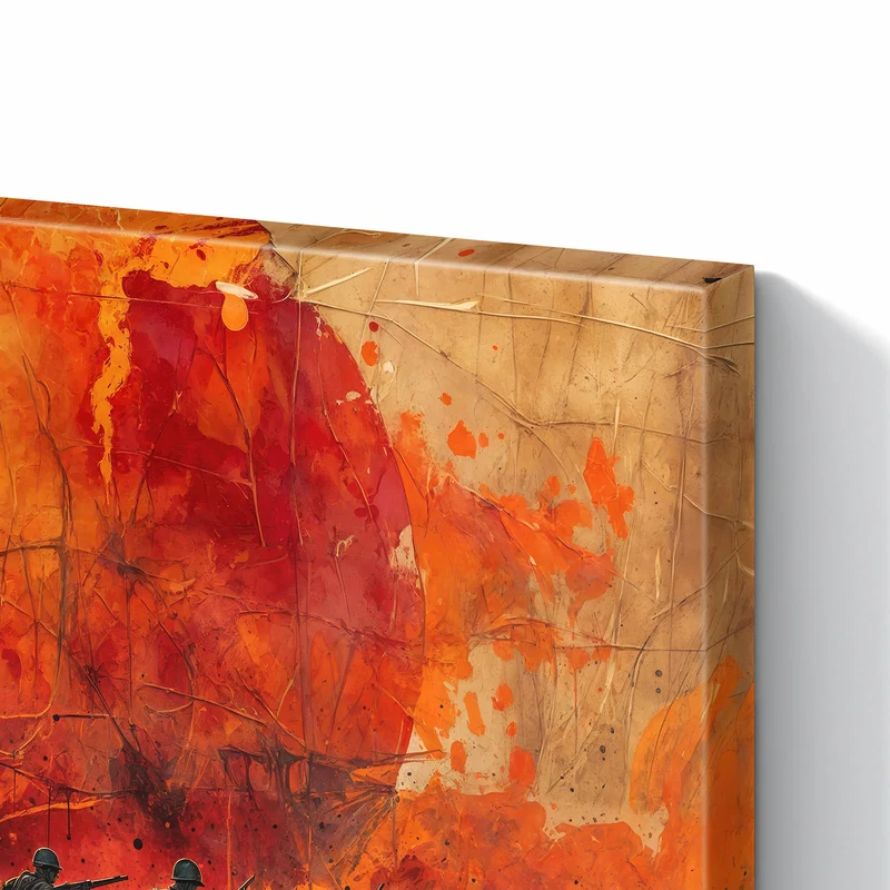 Metall Magnettafel - Marsch vor roter Sonne