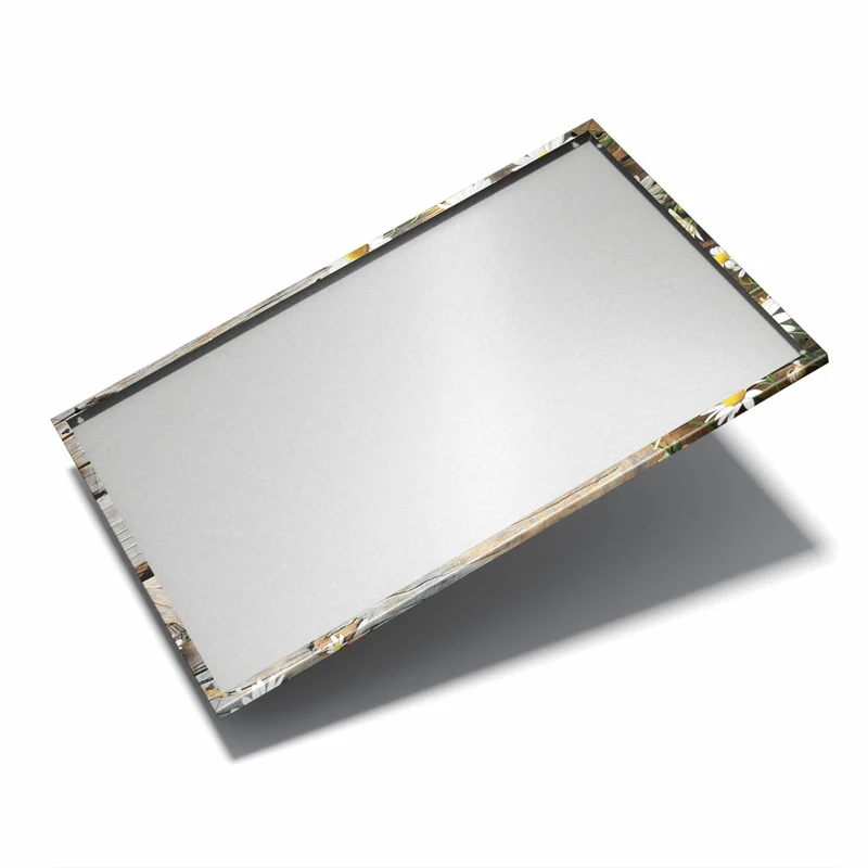 Metall Magnettafel - Gänseblümchen auf Holz