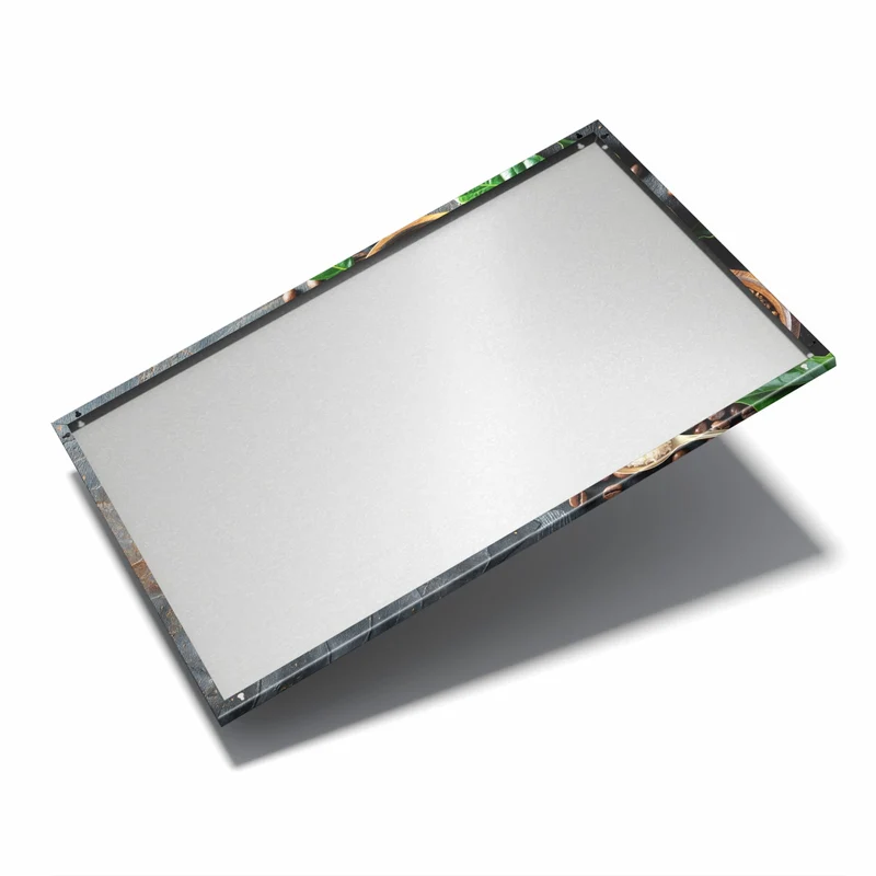 Metall Magnettafel - Kaffeebohnen und Blätter