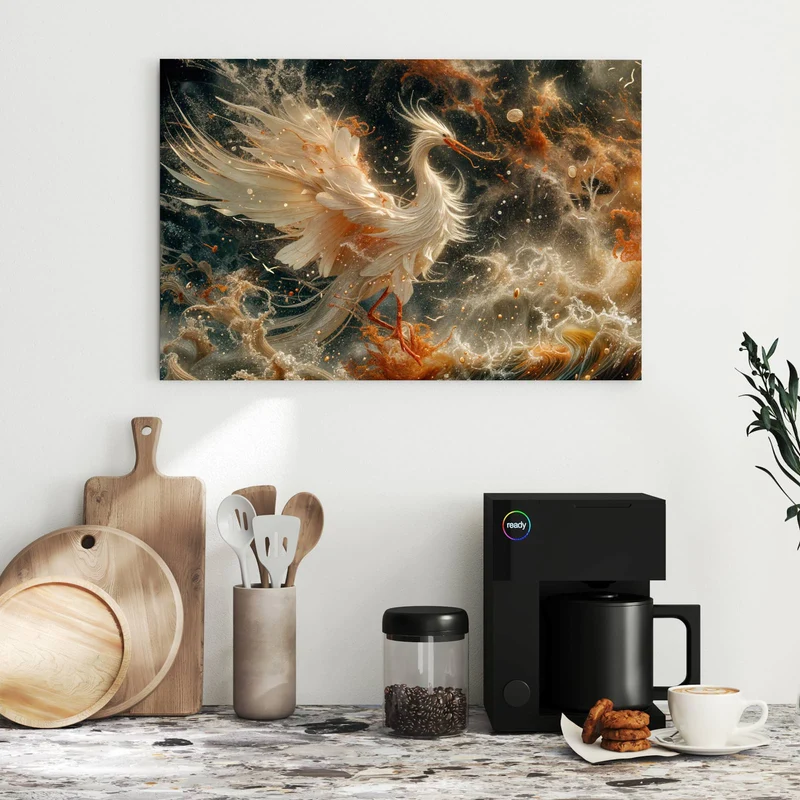 Metall Magnettafel - Eleganter Vogel