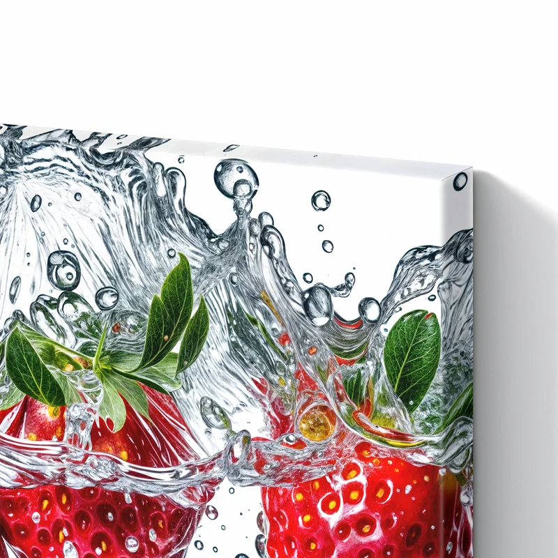 Metall Magnettafel - Spritzige Erdbeeren