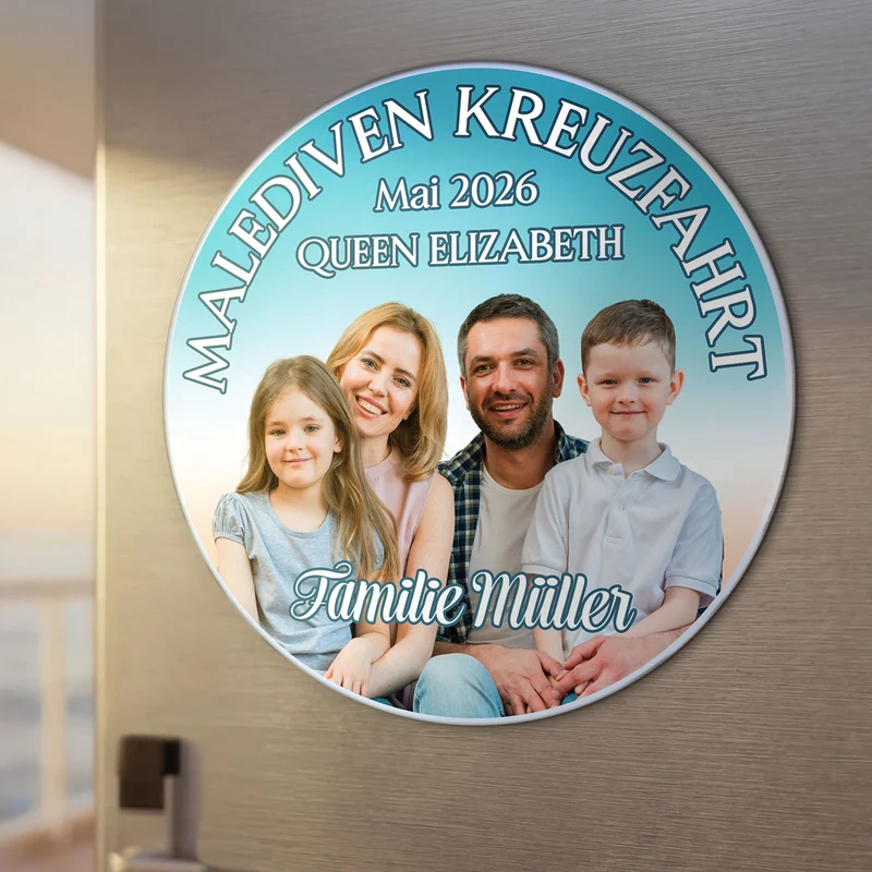 Kreuzfahrt - Personalisierte Geschenke Foto | Acryl Magnet Reise