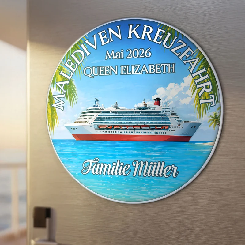 Kreuzfahrt - Personalisierte Geschenke Foto | Acryl Magnet Reise