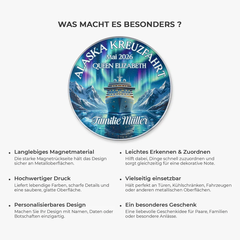 Kreuzfahrt - Personalisierte Geschenke Foto | Acryl Magnet Reise