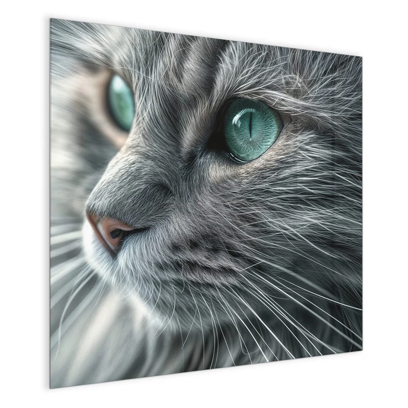 Glas Magnettafel - Katze mit Smaragdaugen