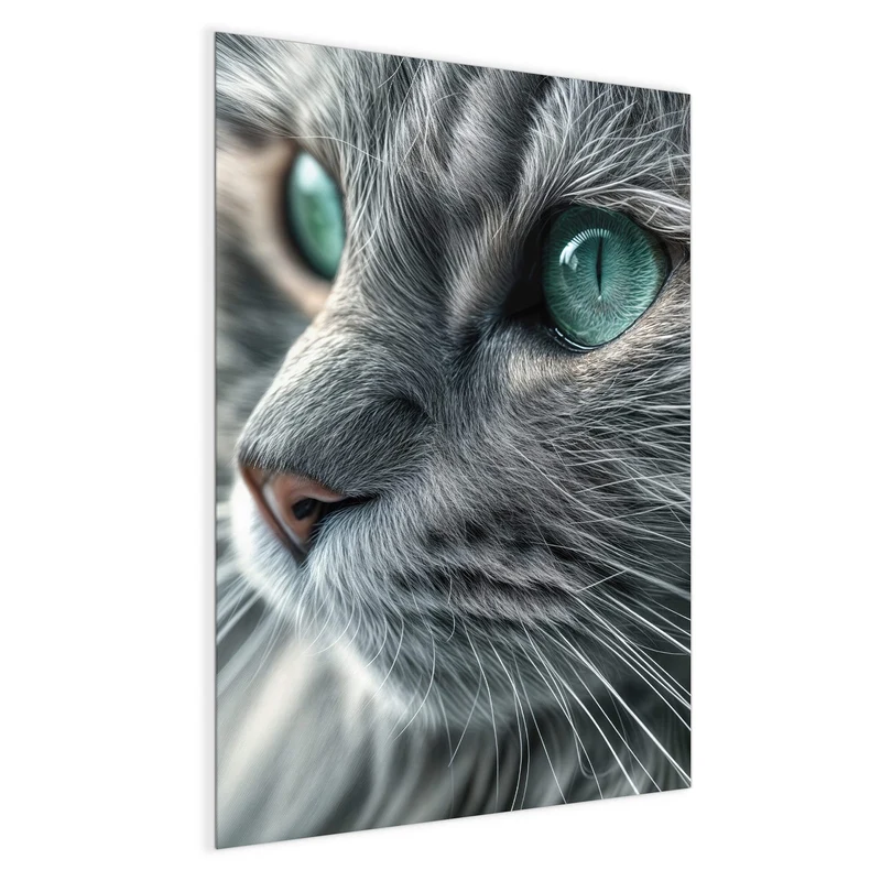 Glas Magnettafel - Katze mit Smaragdaugen