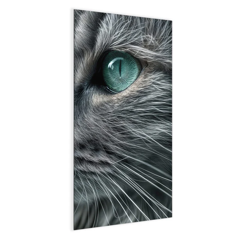 Glas Magnettafel - Katze mit Smaragdaugen