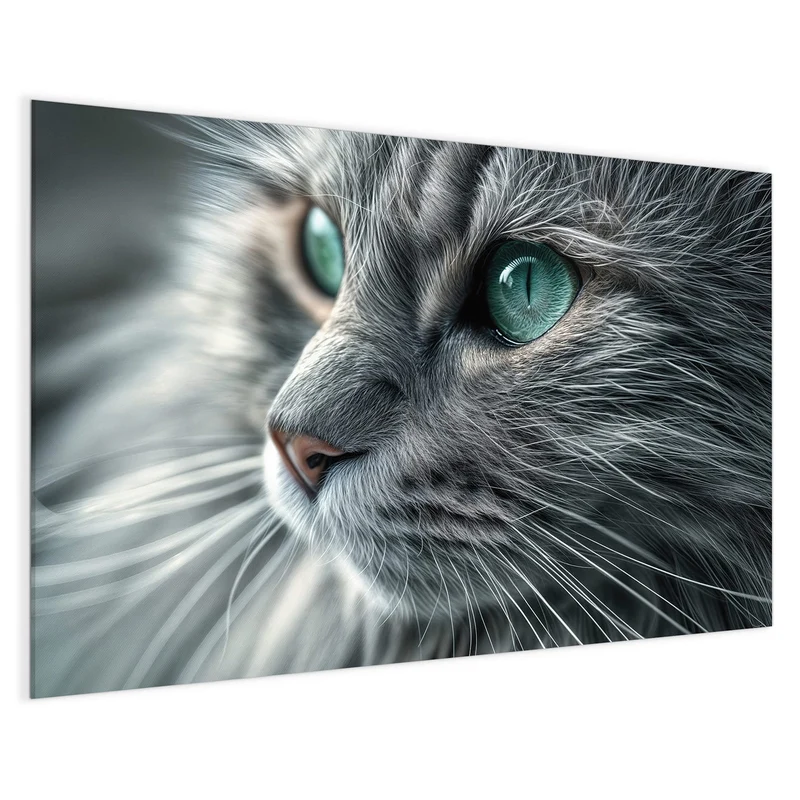 Glas Magnettafel - Katze mit Smaragdaugen
