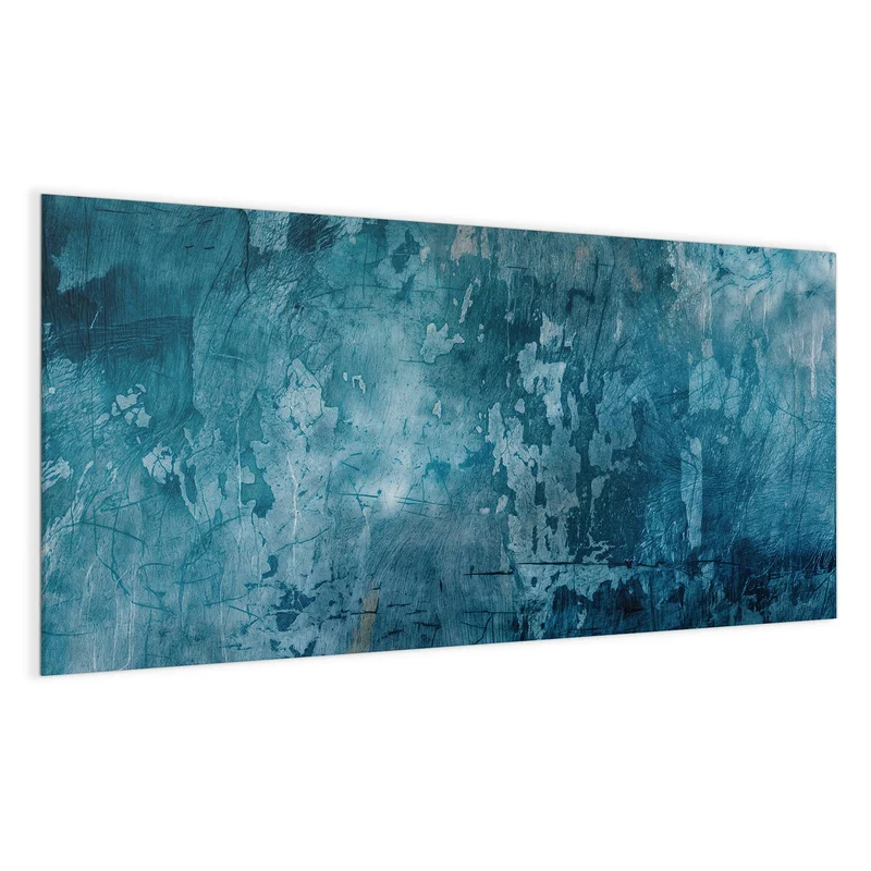 Glas Magnettafel - Abblätterndes Blau