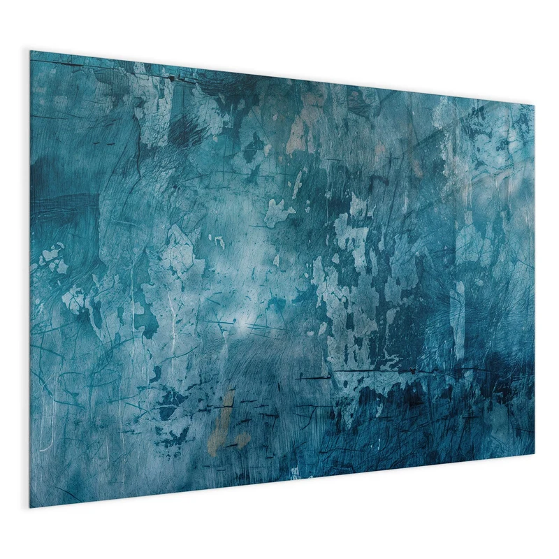 Glas Magnettafel - Abblätterndes Blau