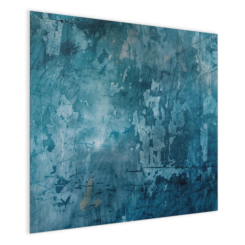 Glas Magnettafel - Abblätterndes Blau