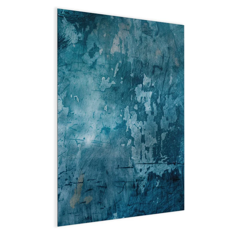 Glas Magnettafel - Abblätterndes Blau