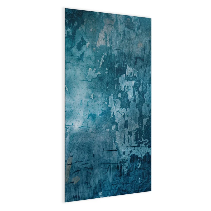 Glas Magnettafel - Abblätterndes Blau