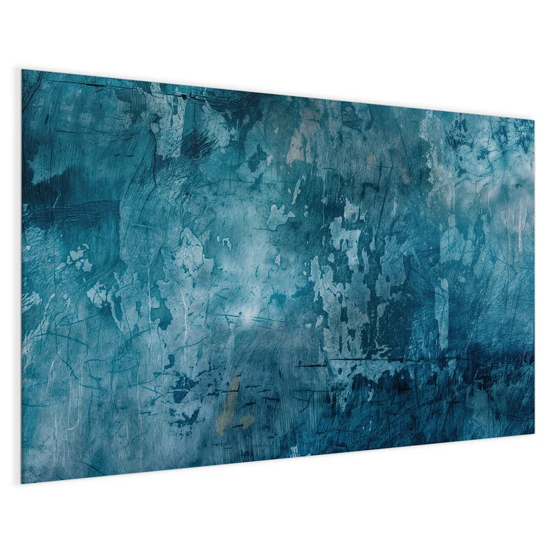 Glas Magnettafel - Abblätterndes Blau