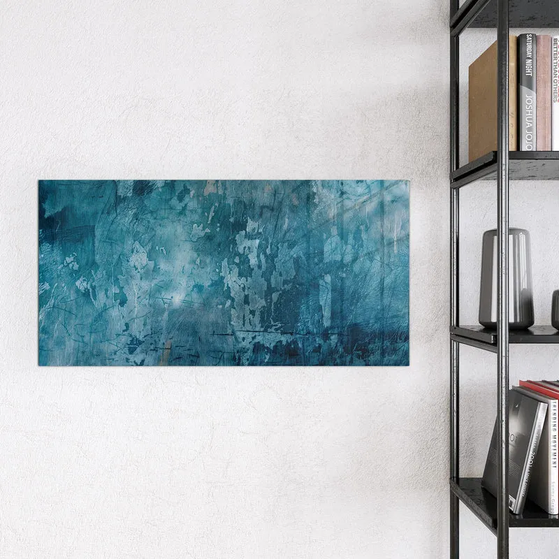 Glas Magnettafel - Abblätterndes Blau