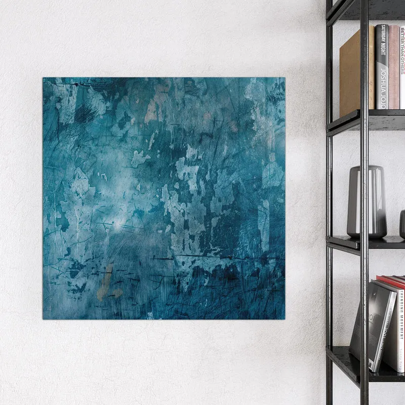 Glas Magnettafel - Abblätterndes Blau