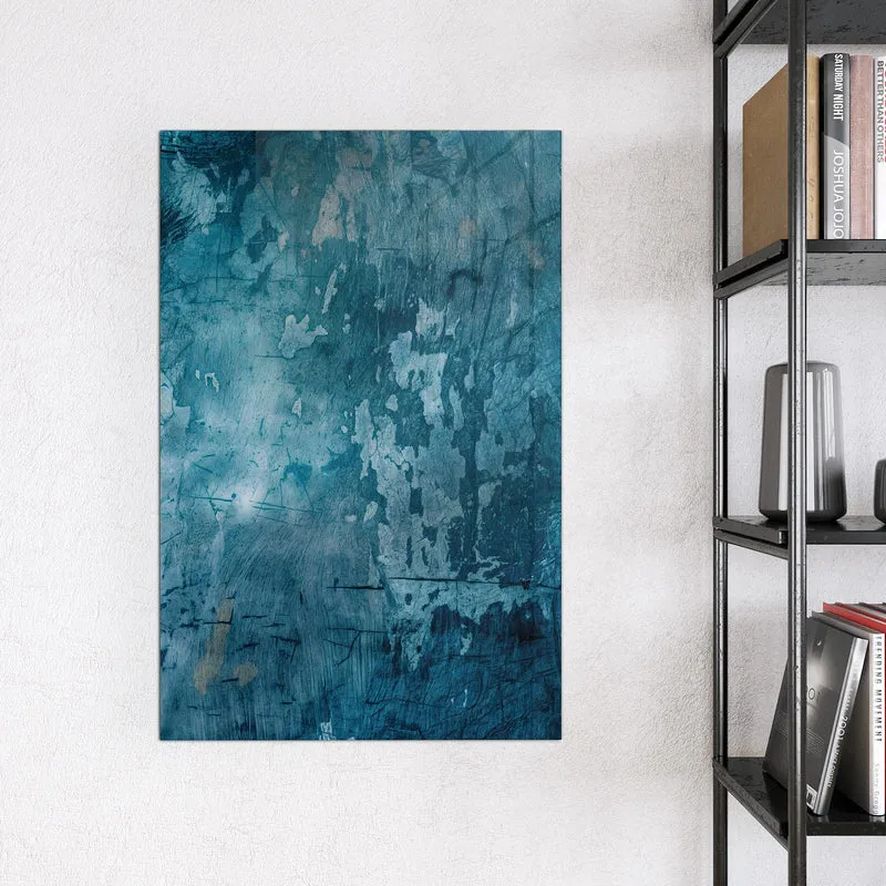 Glas Magnettafel - Abblätterndes Blau