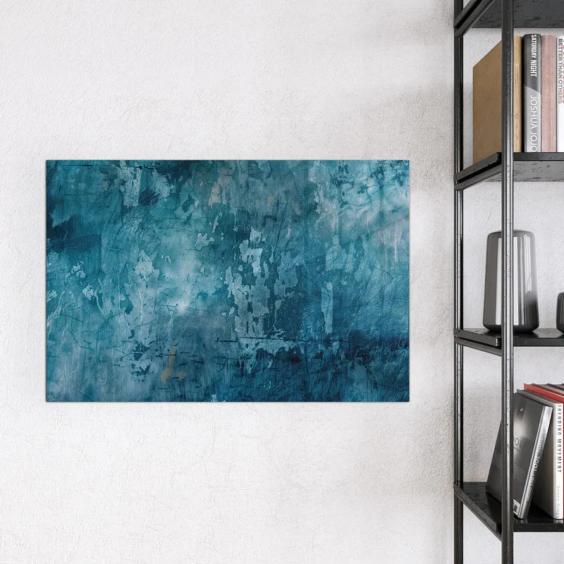 Glas Magnettafel - Abblätterndes Blau