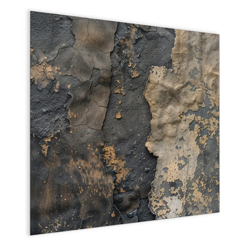 Glas Magnettafel - Ocker auf Schwarz