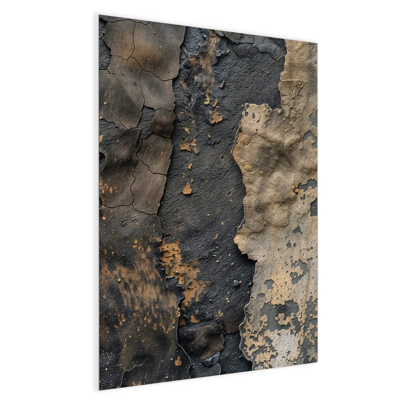 Glas Magnettafel - Ocker auf Schwarz