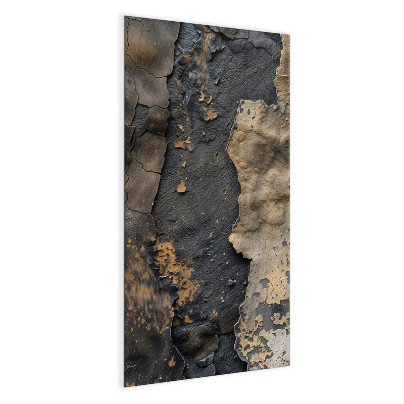 Glas Magnettafel - Ocker auf Schwarz