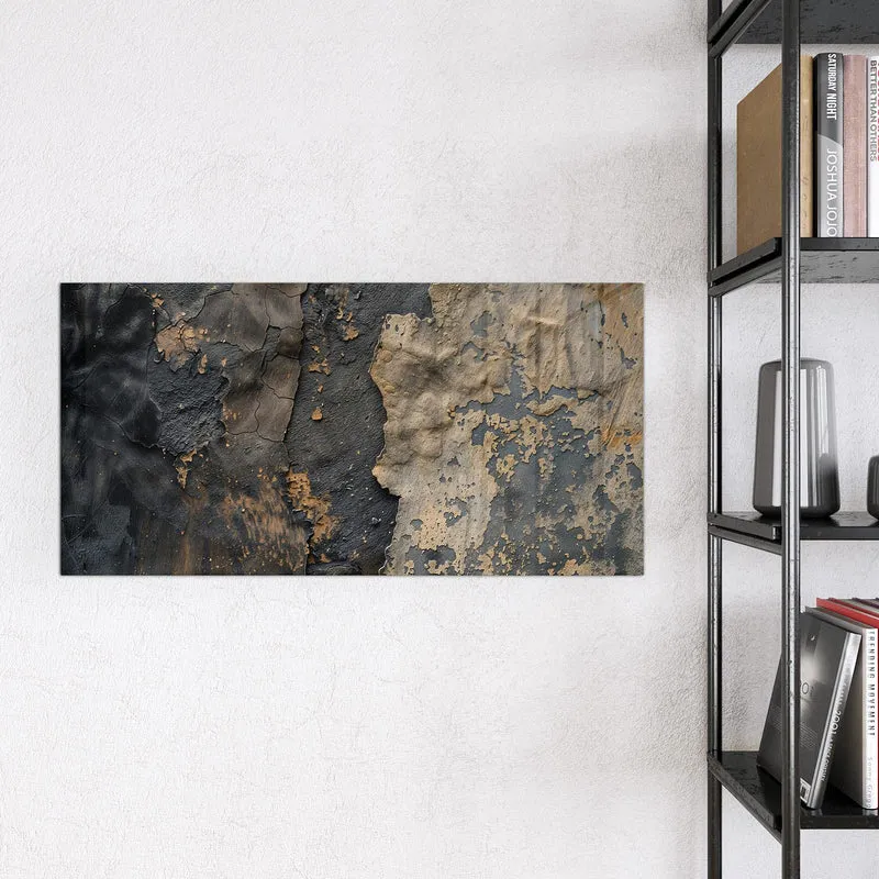 Glas Magnettafel - Ocker auf Schwarz