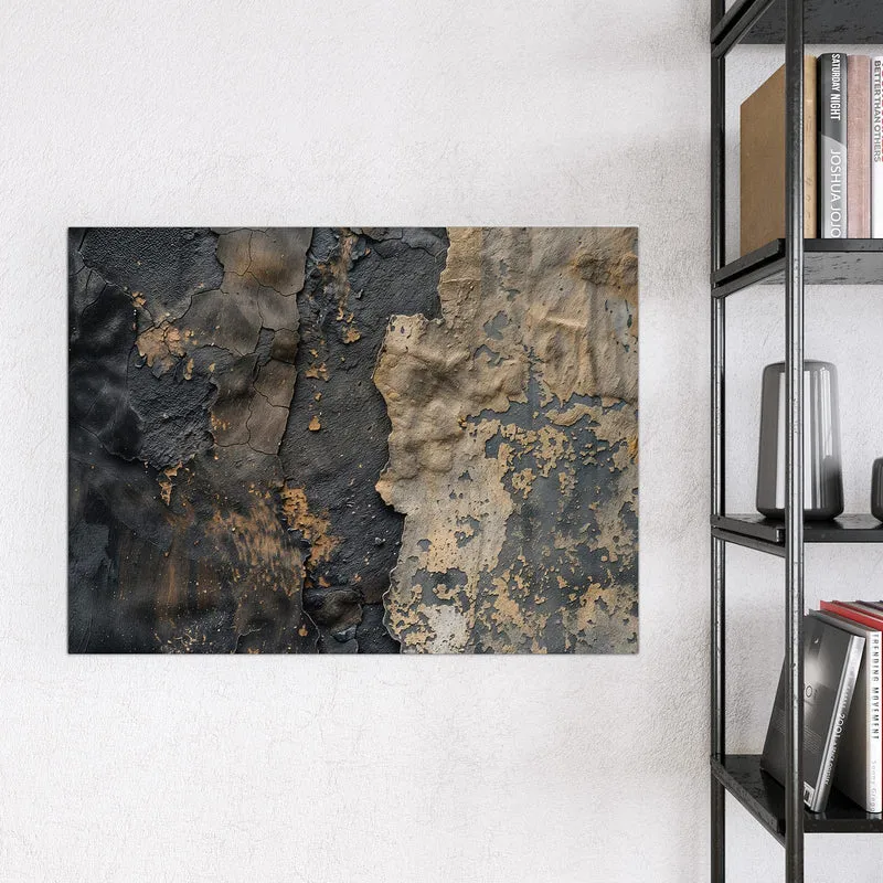 Glas Magnettafel - Ocker auf Schwarz