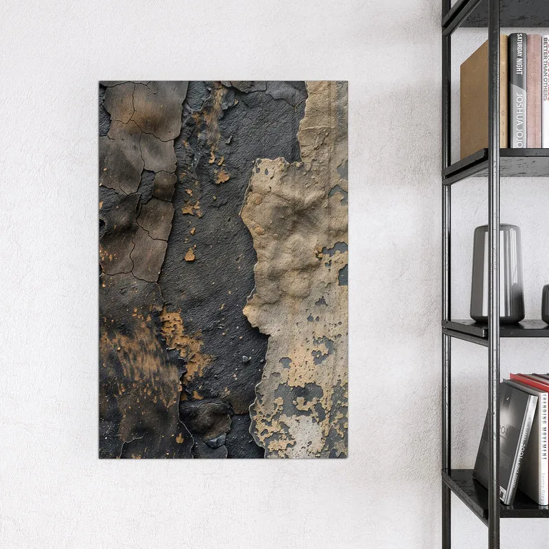 Glas Magnettafel - Ocker auf Schwarz