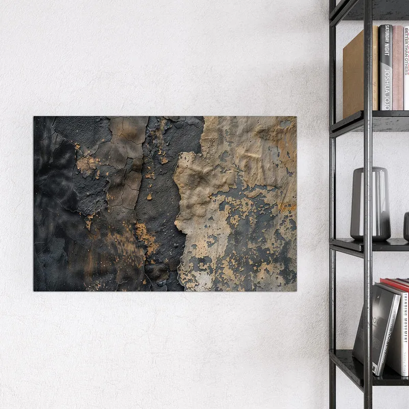 Glas Magnettafel - Ocker auf Schwarz