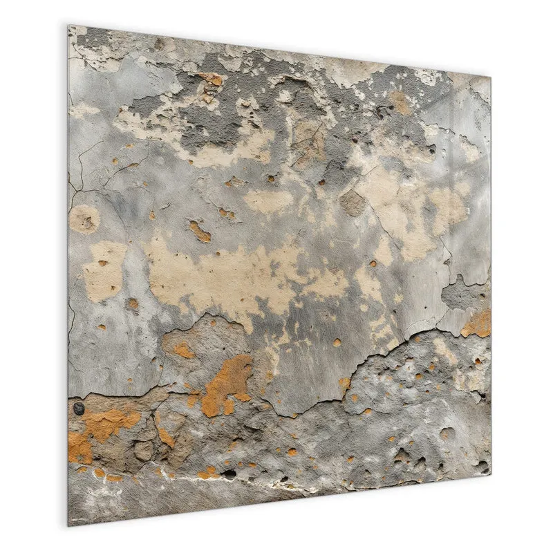 Glas Magnettafel - Putz in Grau und Ocker