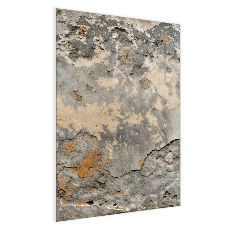 Glas Magnettafel - Putz in Grau und Ocker