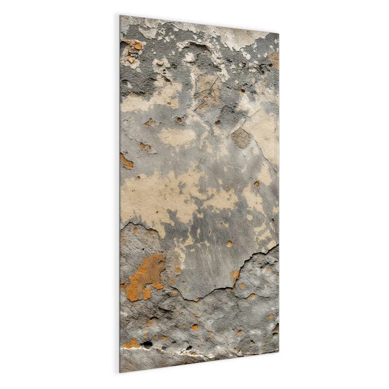 Glas Magnettafel - Putz in Grau und Ocker