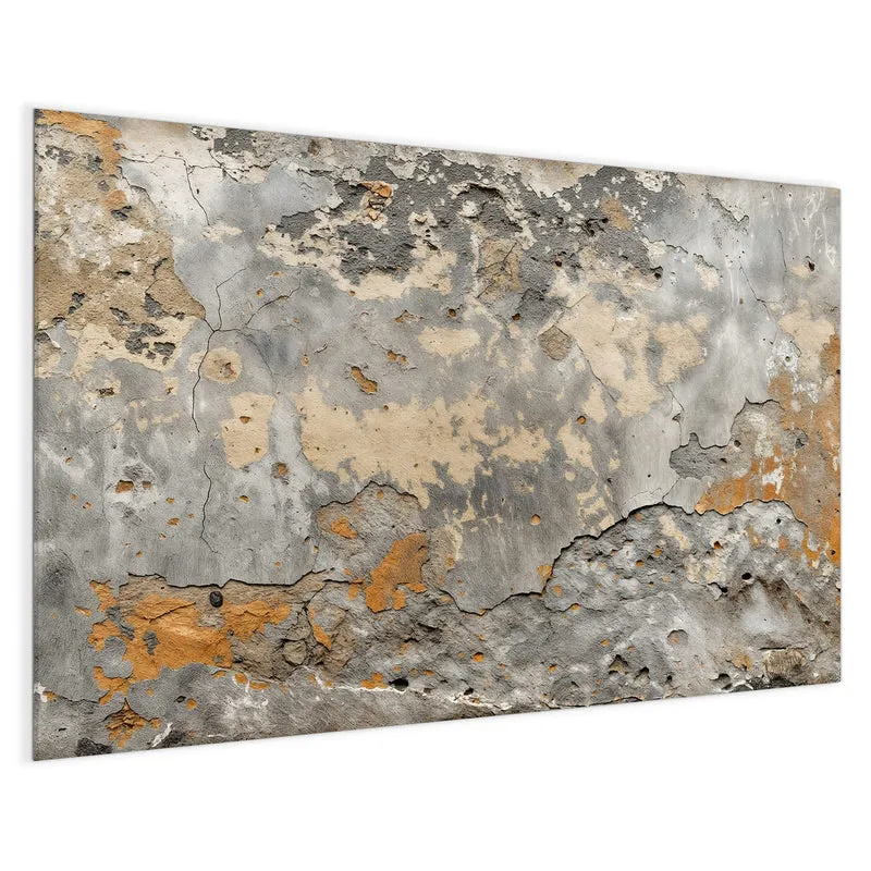 Glas Magnettafel - Putz in Grau und Ocker