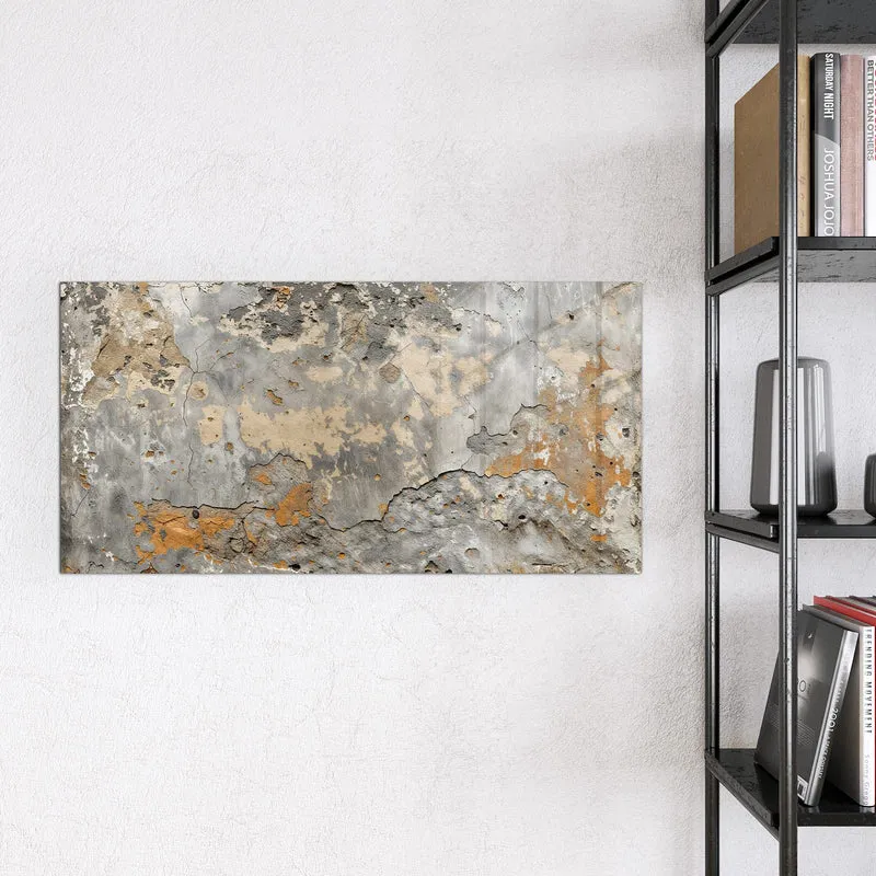 Glas Magnettafel - Putz in Grau und Ocker