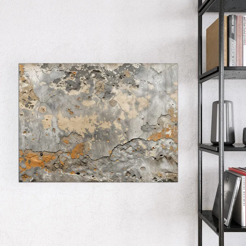 Glas Magnettafel - Putz in Grau und Ocker