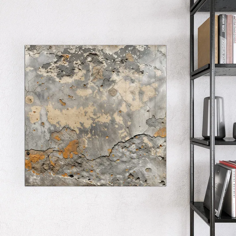 Glas Magnettafel - Putz in Grau und Ocker