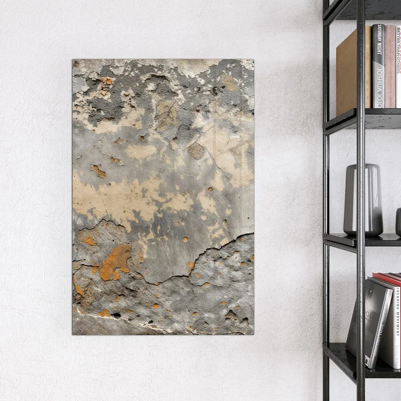 Glas Magnettafel - Putz in Grau und Ocker