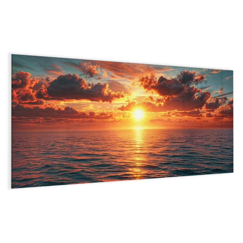 Glas Magnettafel - Wolken im Abendrot