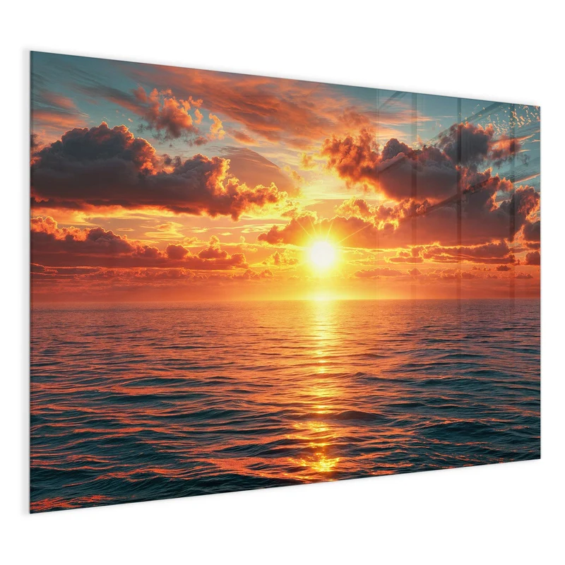 Glas Magnettafel - Wolken im Abendrot