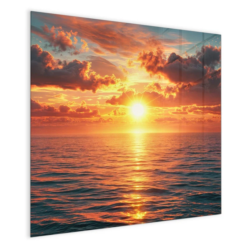 Glas Magnettafel - Wolken im Abendrot